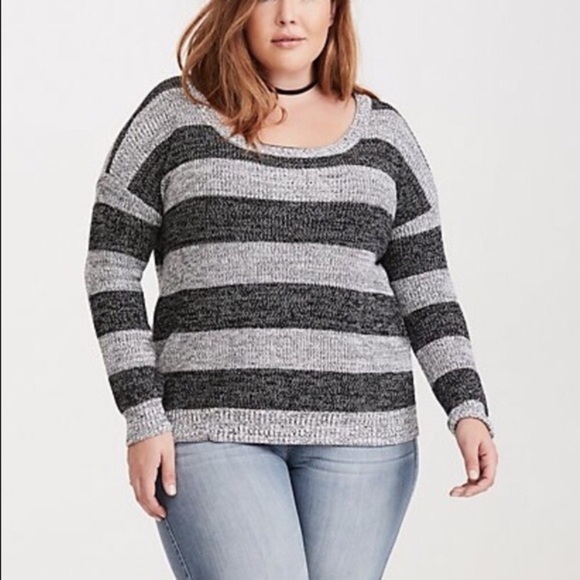 torrid Sweaters - SALE❗️Torrid striped open back sweater size 0